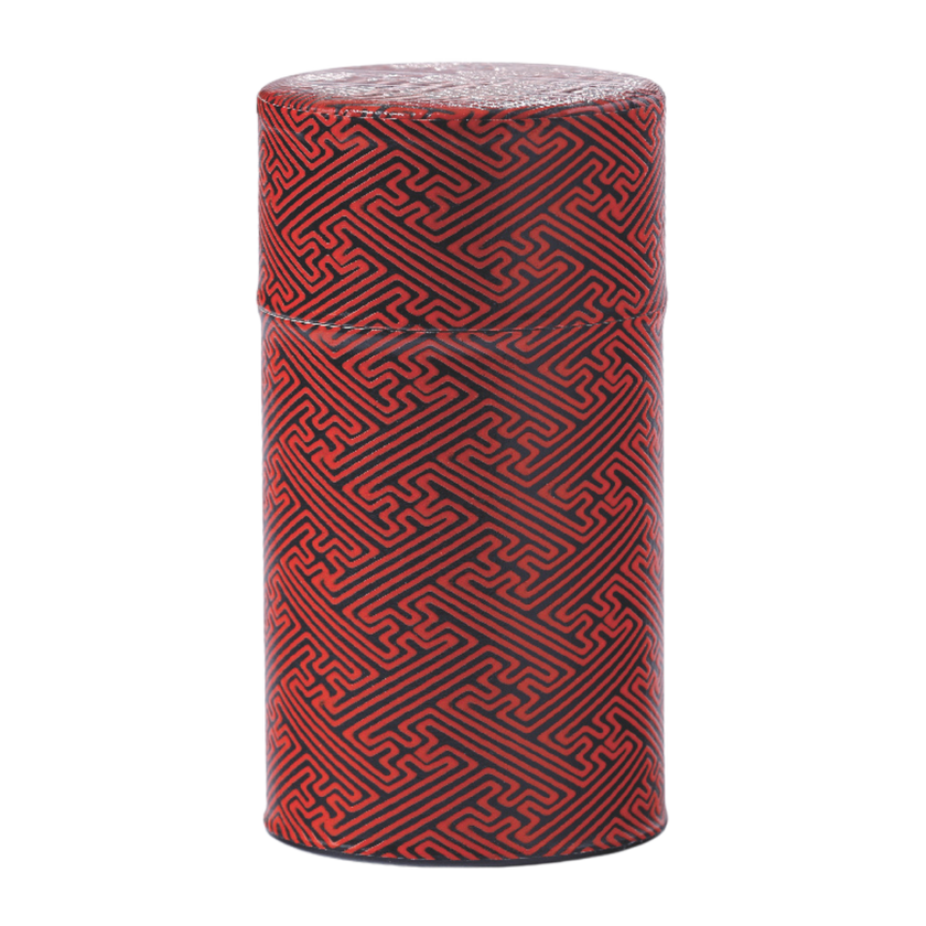 BOÎTE WASHI 100 g - Rouge motif géométrique