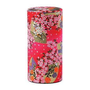 BOÎTE WASHI 100 g - Rouge motif floral