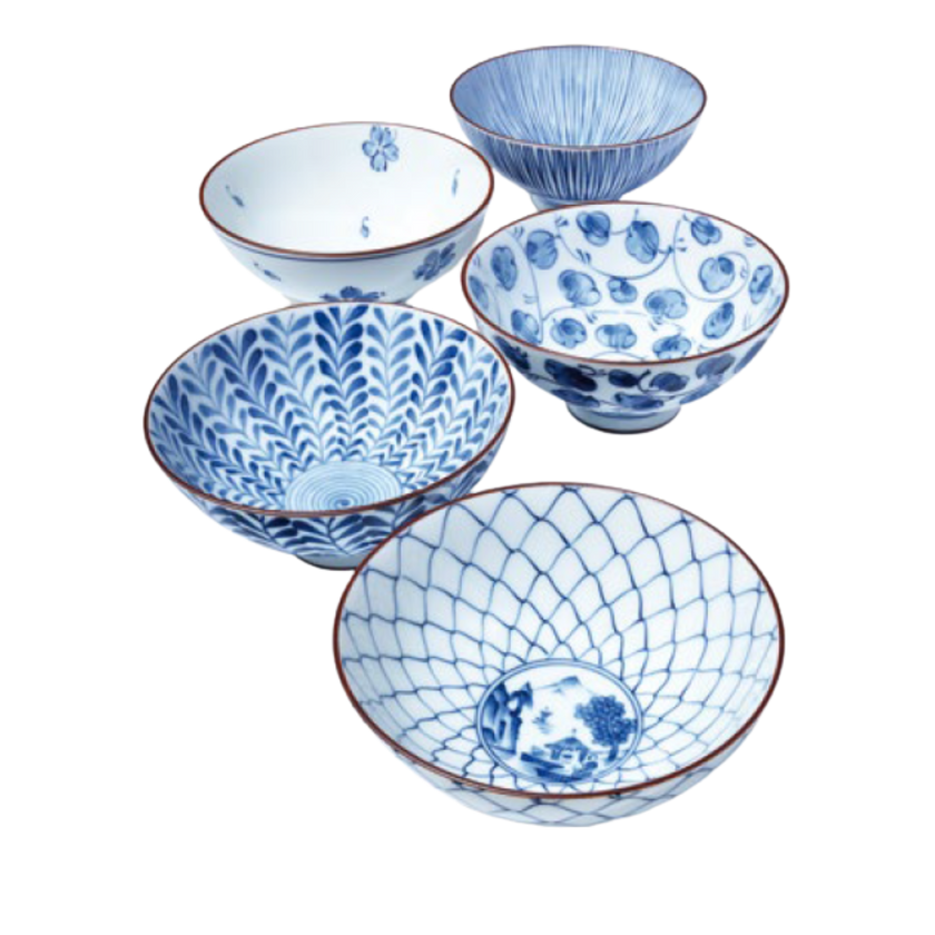 COFFRET 5 BOLS JAPONAIS 150 ml