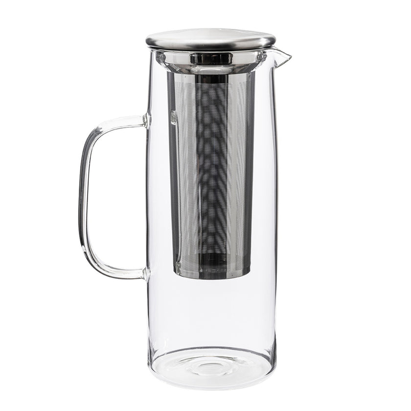 CARAFE POUR THÉ GLACÉ - Carafe en verre avec filtre inox 1,3 L