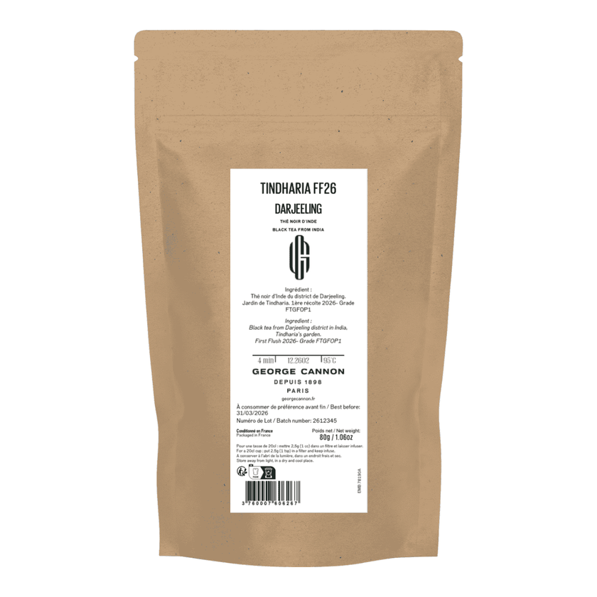 Thé noir d'Inde Darjeeling FF26 TINDHARIA - FTGFOP1 EX07